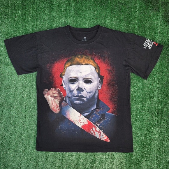 Universal Studios Halloween Horror Nights Michael Myers 2016 Blood Splatter Sz M - Picture 2 of 8
